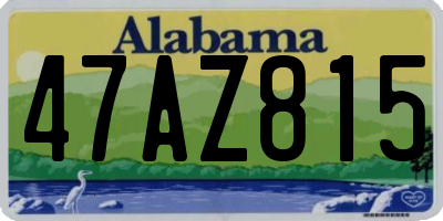 AL license plate 47AZ815