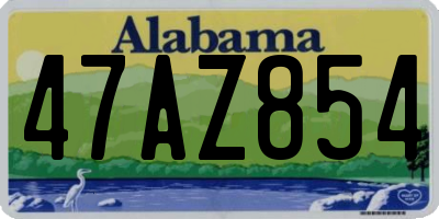 AL license plate 47AZ854