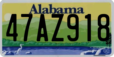AL license plate 47AZ918