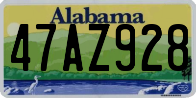 AL license plate 47AZ928
