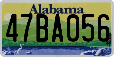 AL license plate 47BA056
