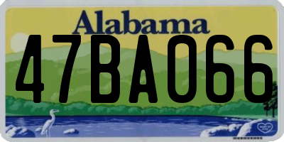AL license plate 47BA066
