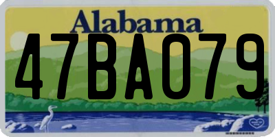 AL license plate 47BA079