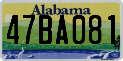 AL license plate 47BA081