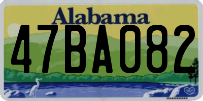 AL license plate 47BA082