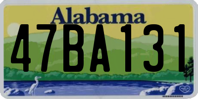 AL license plate 47BA131