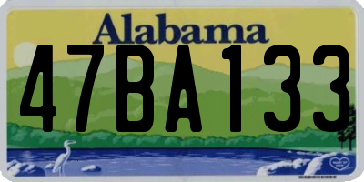 AL license plate 47BA133