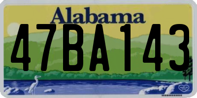 AL license plate 47BA143