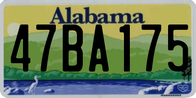 AL license plate 47BA175