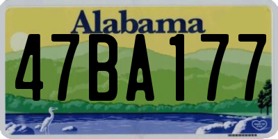 AL license plate 47BA177