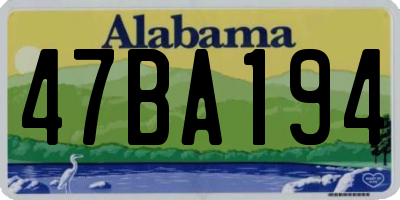 AL license plate 47BA194