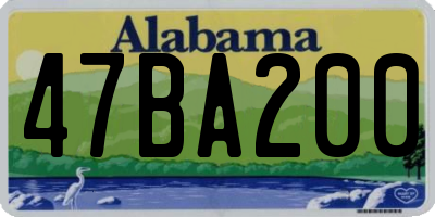 AL license plate 47BA200