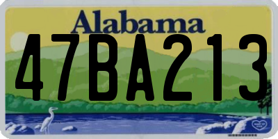 AL license plate 47BA213