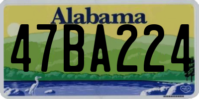 AL license plate 47BA224