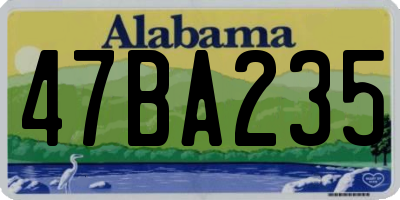 AL license plate 47BA235