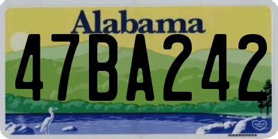 AL license plate 47BA242