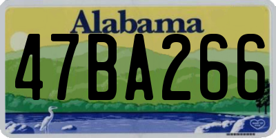 AL license plate 47BA266