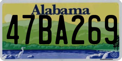AL license plate 47BA269