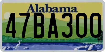 AL license plate 47BA300