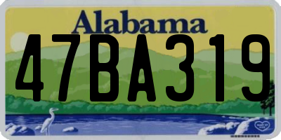 AL license plate 47BA319
