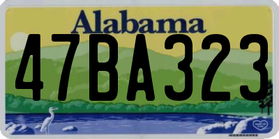AL license plate 47BA323