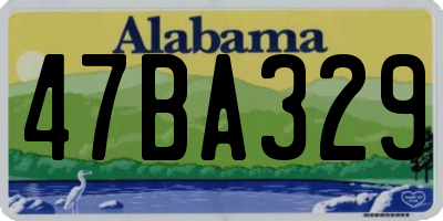 AL license plate 47BA329