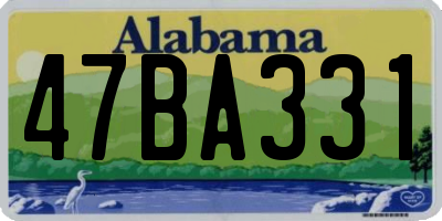 AL license plate 47BA331
