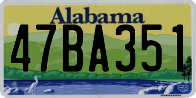 AL license plate 47BA351