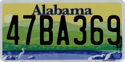 AL license plate 47BA369
