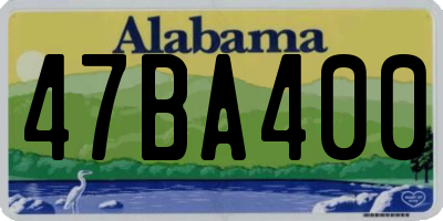 AL license plate 47BA400