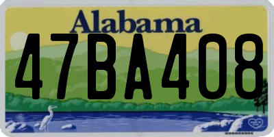 AL license plate 47BA408