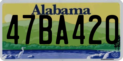 AL license plate 47BA420