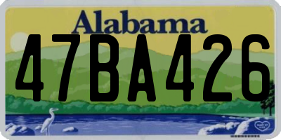 AL license plate 47BA426
