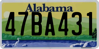 AL license plate 47BA431