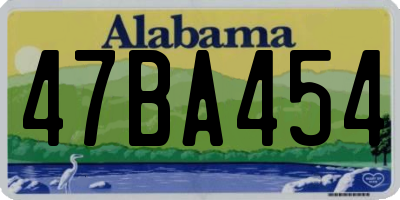 AL license plate 47BA454
