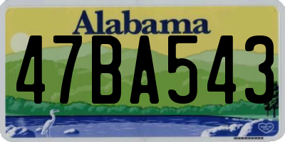 AL license plate 47BA543