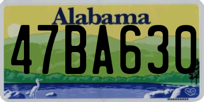 AL license plate 47BA630
