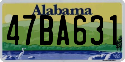AL license plate 47BA631