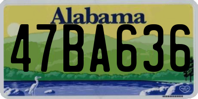 AL license plate 47BA636