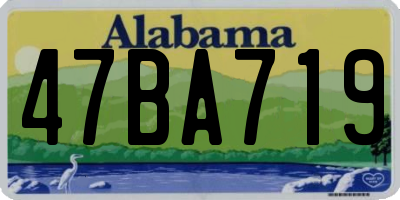 AL license plate 47BA719