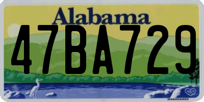 AL license plate 47BA729