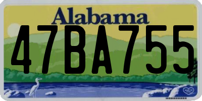 AL license plate 47BA755