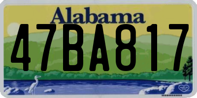 AL license plate 47BA817
