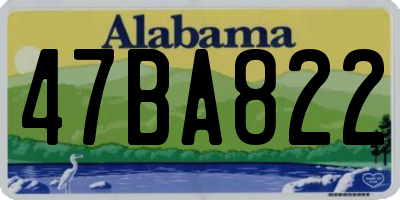 AL license plate 47BA822