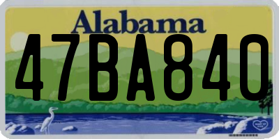 AL license plate 47BA840