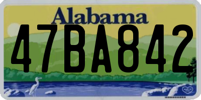 AL license plate 47BA842