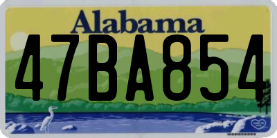 AL license plate 47BA854