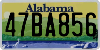 AL license plate 47BA856