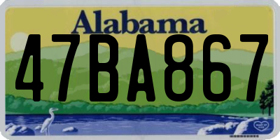 AL license plate 47BA867