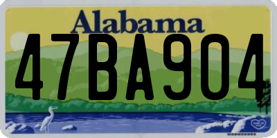 AL license plate 47BA904